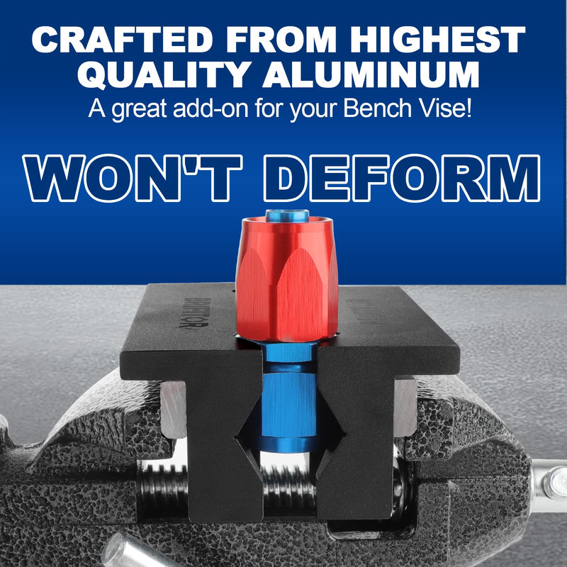 Aluminum 4" Vise Jaws Pads & Nylon Vise Soft Jaws For Bench Vise, AN Fitting Vice Covers, Non Scratches & Strong Magnetic For DIY Lover and Car Enthusiast, 2 Pairs
