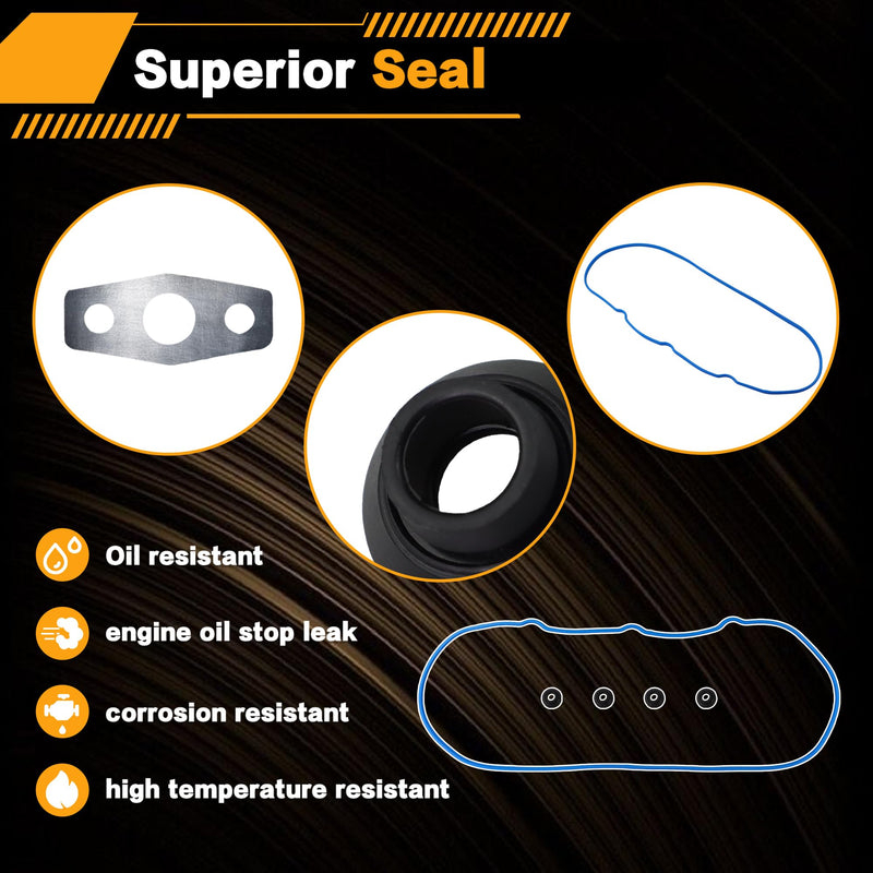Valve Cover Gasket Set Compatible with Chevy Silverado, Suburban, Tahoe, Trailblazer, fit for GMC Sierra, Yukon, Envoy, fit for Escalade 4.8L 5.3L 6.0L 6.2L Replace 12637683 VS50504R1