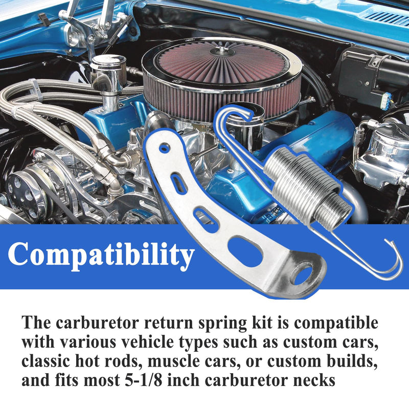 2Sets 4708 Throttle Return Spring Bracket, with 59207 Throttle Return Springs (12 Springs)