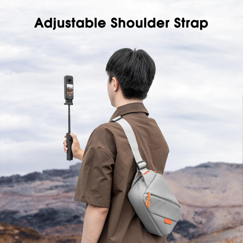 Carrying Bag for Insta360 Luna Ultra X5 Creator Bundle Case Accessories | X4 Air X3 Go ultraTravel Magnetic Quick Release Travel Case Chest Bag for DJI Osmo 6 5 Pocket 4 Pro 3 4P Mobile Gimbal