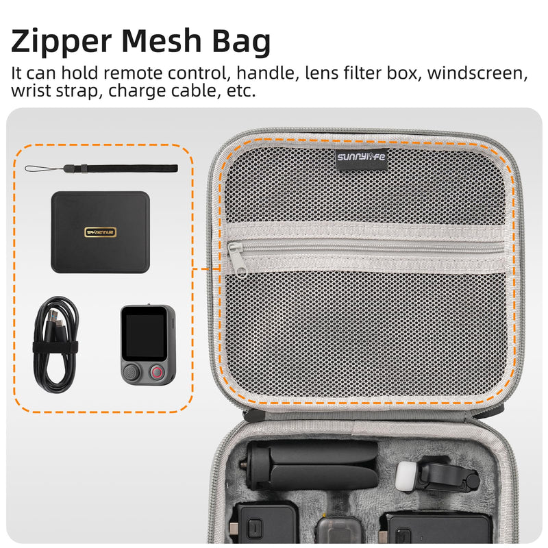 Osmo Pocket 4P Case, Storage Bag for DJI Osmo Pocket 4P Accessories | Creator Combo / Mic 3/Mini 2 / Fill Light / Osmo FrameTap Remote Control / Battery Handle / Vlogging Camera and Accessories