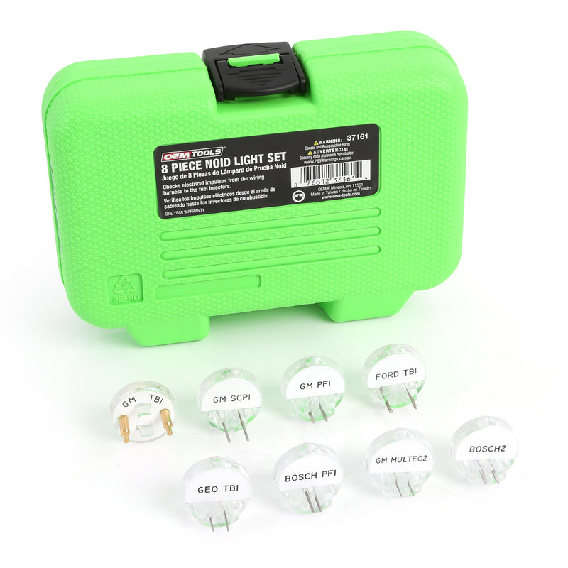 OEMTOOLS 37161 Noid Light Set, 8-Piece, Diagnose Issues in Any Automobile’s Ignition or Fuel Injection Systems, Work with Nearly Every Modern Car, Mechanics’ Tools, Come with Carrying Case