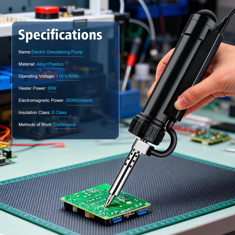 Electric Solder Sucker Vacuum,Automatic Desoldering Gun,Portable Desoldering Iron Tool AC 110V 30W with 3 Soldering Suction Tips,Electric Desoldering Pump Repair Solder Removal Tool (Size:US Plug)