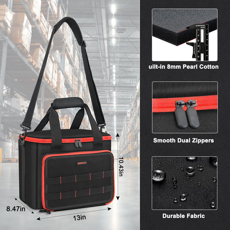Tool Bag Compatible with Milwaukee M18 2630-20 Circular Saw, DEWALT 20V MAX DCS391B/DCS565B, Circular Saw Case with Battery Compartment & Blade Organizer, Portable Design, Case Only Red