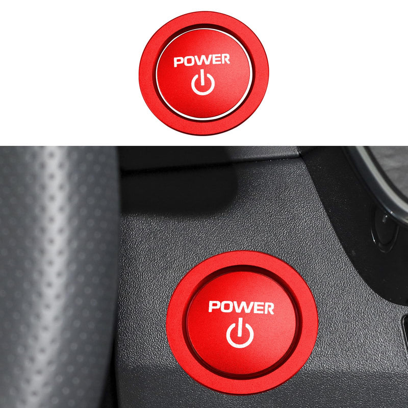 for Toyota Camry LE/SE/XLE/XSE 2025 2026 Accessories, Aluminum Volume Adjuster, Mirror Knob Cover, Engine Start Button Cover/Ring (4pcs) (red) Red