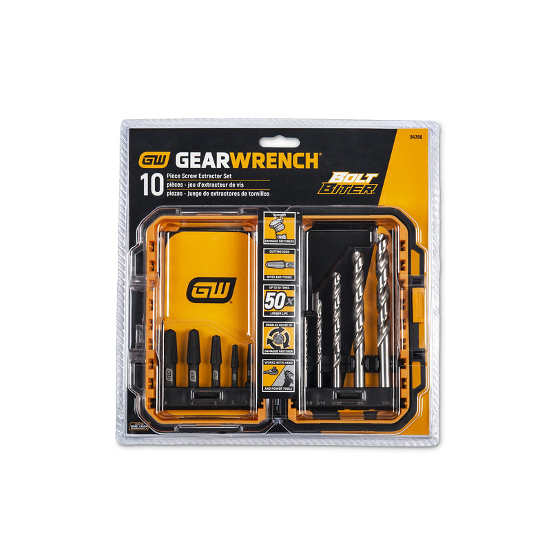 GEARWRENCH 10 Piece Bolt Biter Screw Extractor Set - 84786 10 Count (Pack of 1)