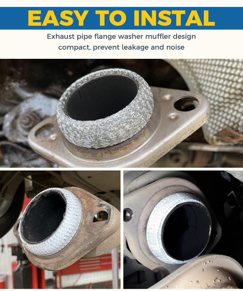 Exhaust Gasket,Car Accessories Exhaust Flange Gasket,2 Inch 2.25 Inch 2.5 Inch 3 Inch Exhaust Manifold Gasket,Car Exhaust Donut Gasket Seal Ring Replacement,Suitable for Cars Trucks (2.5inch) 2.5inch