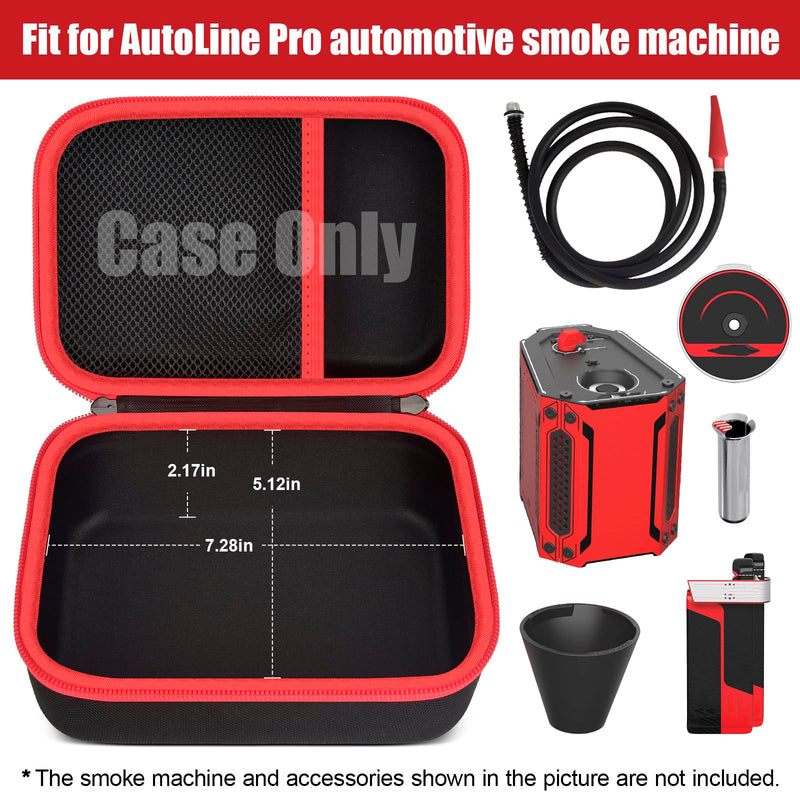 casmilee Case for AutoLine Pro Automotive Smoke Machine EVAP Vacuum Leak Tester, Storage Bag Hold Air Compressor Motor, Smoke Fluid, Cone and Gas Cap EVAP Adapter (Box Only)