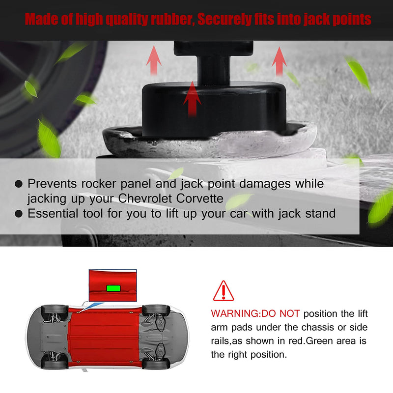 4 PCS Corvette Lift Pucks Jack Lifting Pad Compatible with Corvette 2011,2017,2018,2019 C5, C6, C7, C8 Boxster & Cayman (1997-2021) Lift Point Adapter Jacking Point Pad 4 PCS