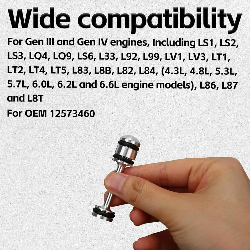 Aluminum Alloy Oil Diverter, Barbell Durable for LS Billet Rear Galley Plug Performance Swap Engine Pump Parts for Gen III Gen IV LS1 LS3 LS2 LQ4 LQ9 LS6 L92 L99 L33 4.8L 5.3L 5.7L 6.0L 6.2L