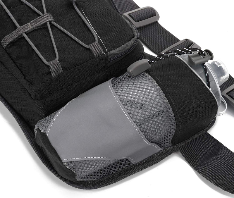 Waist Pack with Water Bottle Holder for Running Walking Hiking Fanny Pack Hydration Belt Black