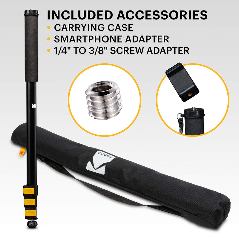 KODAK 72-Inch Camera Monopod with Phone Adapter, Aluminum