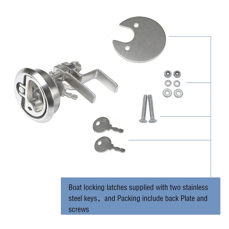 Thorn Marine Cam Latch Boat Hatch Stainless Steel Locking Style Locking-2 PCS