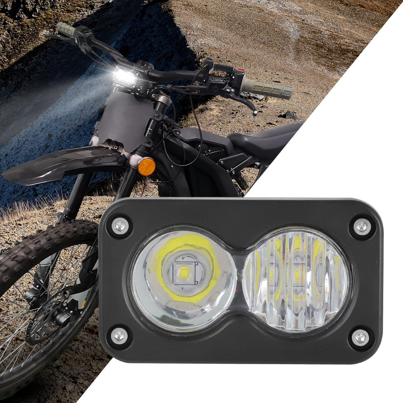 Dirtbike Headlight Kit for Sur-Ron Segway X260 Talaria Sting R MX4 PC Lens Motorcycle Light Bar Led Headlamp with Blue Light Switch White Upgraded white light