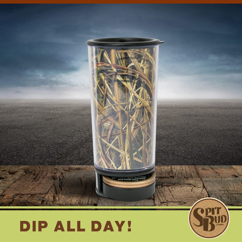 Spit Bud Spittoon with Can Opener, Mossy Oak Color Mossy Oak Shadow Grass Blades