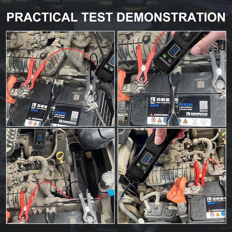 6V-48V DC Car Power Circuit Probe Tester with Dual LED Lights,Electric Circuit Tester Automotive,Fuse & Voltage Tester,Electrical Automotive Digital Display Short Finder with 4.5M Cable