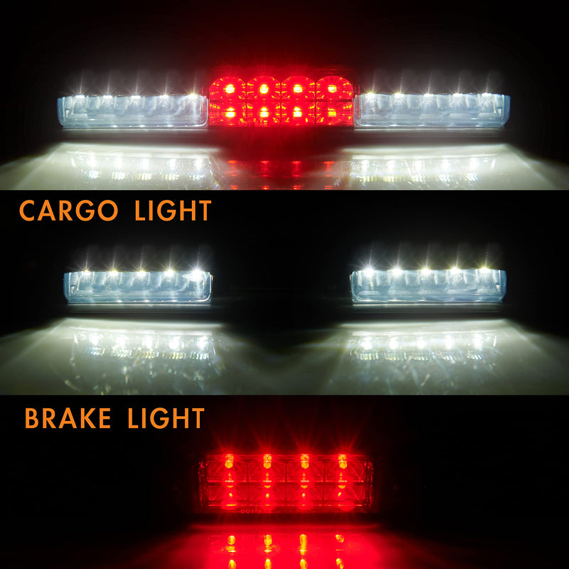 Third 3rd Brake Light, LED High Mount Stop Light for 1999-2007 Chevy Silverado GMC Sierra 1500 2500 3500 HD Classic, Rear Center Cab Roof Tail Cargo Lamp, Smoke Lens 1999-2006 silverado