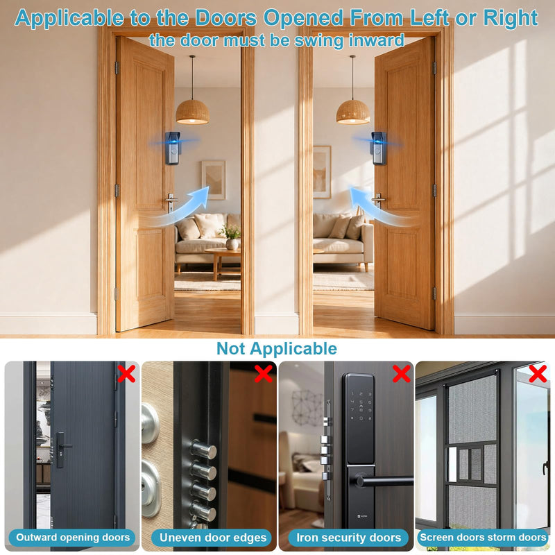2026 Upgrade Anti-Theft Video Doorbell Mount for Ring Newest Battery Doorbell/Plus/Pro(2nd Gen), Adjustable No-Drill Mounting Video Camera Doorbell Cover Holder for Home Rentals, Not for Security Door Black
