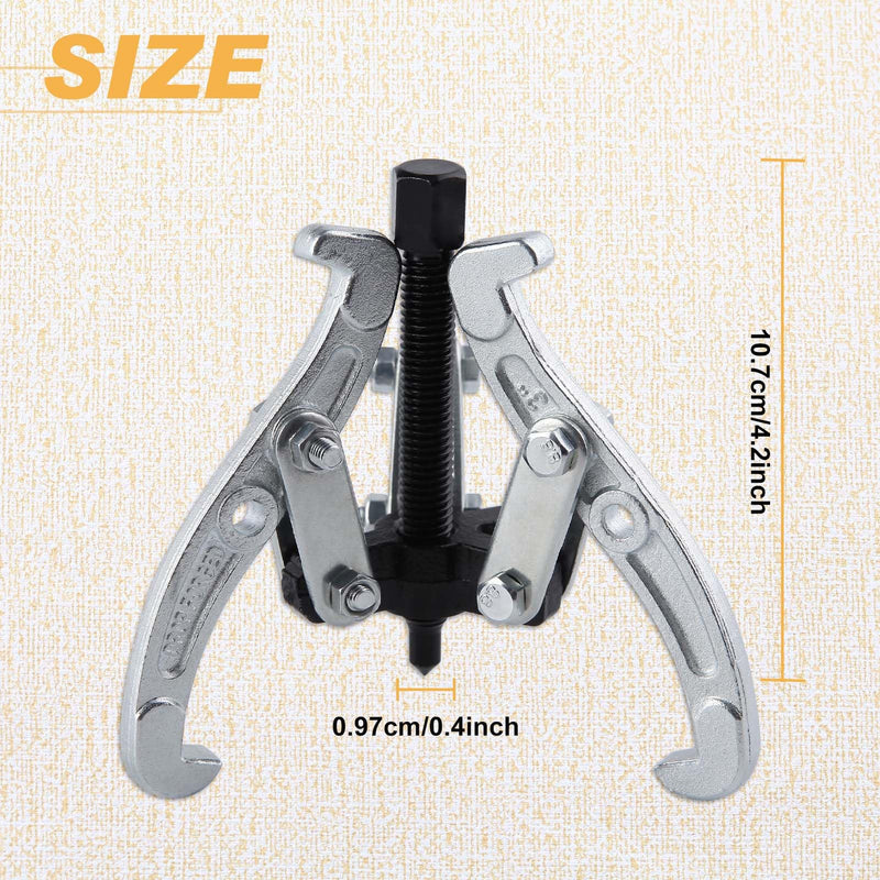 3 Jaw Gear Puller Gear Removal Tool for Slide Gears, Adjustable 3 Jaw Puller Remover for Removal Bearing, Gears, Pulley, and Flywheel, Motorcycle Car Auto Removing Kit 3-Inch