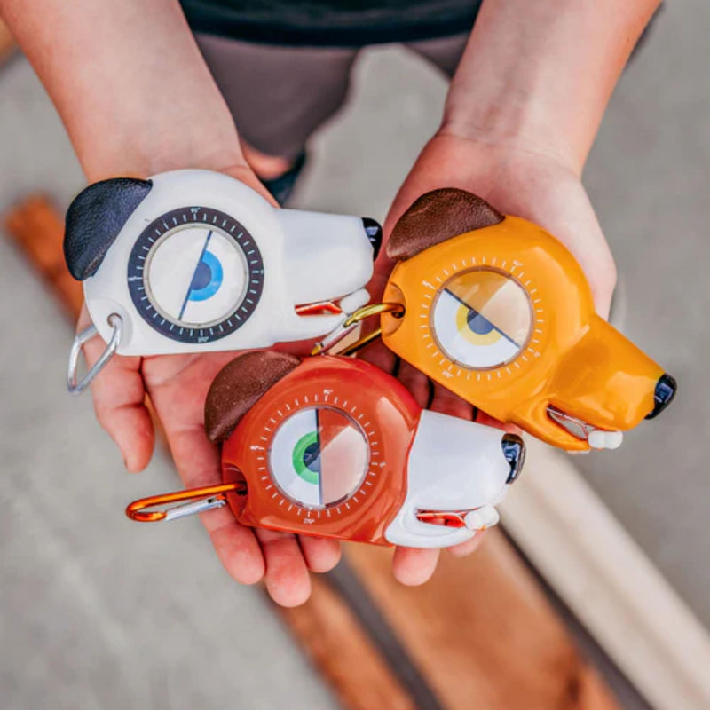 Handy Famm Fido The Dog 4-in-1 Kids Measuring Tape with Adjustable Level Eye, Angle Finder & Eraser Ears – Montessori STEM Educational Toy, Real Tape-Measure for Children Ages 3+