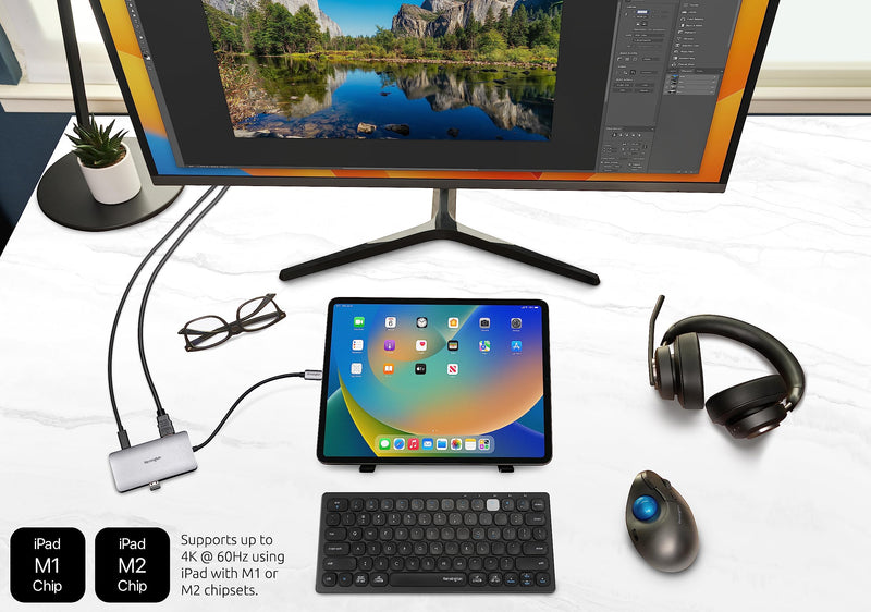 Kensington UH1400P 8-in-1 USB-C Hub with 85W Pass Through Charging Power Delivery, 4K 60Hz HDMI, Ethernet, MicroSD Card, 3 USB-A 3.2 for M1 /M2 Macbook Pro Air, HP, Lenovo, iPad Pro, Silver (K33820WW) USB-C Ultra Portable Dock 4K 60Hz USB C Hub