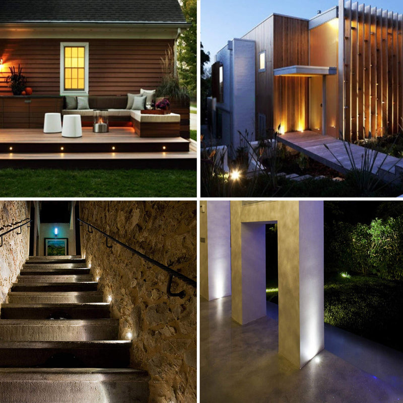 LED In-Ground Well Lights Square,3W, DC12V-24V Waterproof IP67,Aluminum&Stainless Steel,Buried Underground Outdoor Landscape Lightings,Warm White 3000K