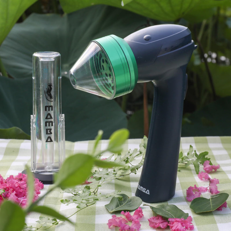 Mamba Loader XL 2g Gray USB Electric Herb Grinder. Small Portable Metal Herbal Machine & Spice Mill for the Kitchen Anchor Gray & Green