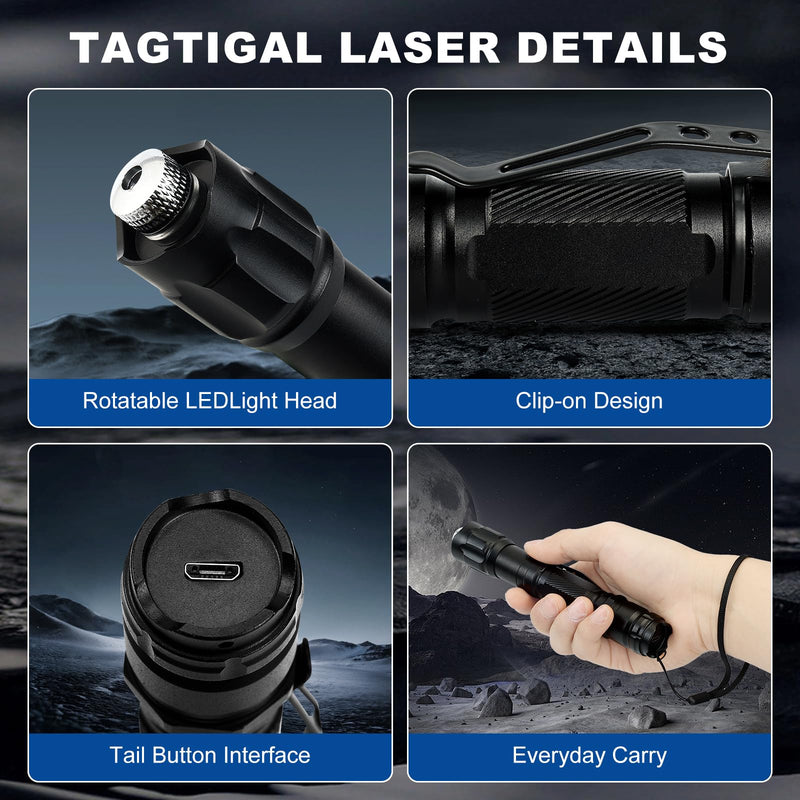 Green Laser Pointer High Power Laser Pointer,Rechargeable Tactical Laser Pointer, Long Range Flashlight