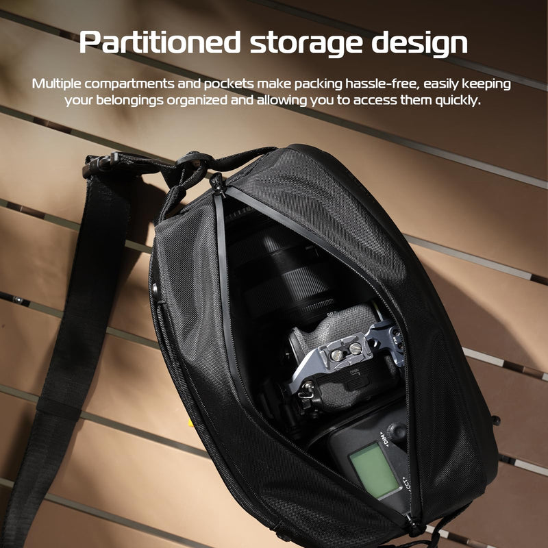 ULANZI 10L Camera Sling Bag, Water-Resistant Camera Case with Tripod Holder | DSLR/SLR/Mirrorless Camera Bags Crossbody for Photographers Video Photo Live Travel Outdoor Work Photography Accessories