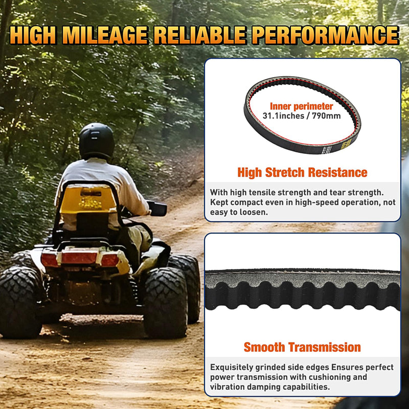 Nilight 835-20-30 CVT Drive Belt Replacement for 4-Stroke GY6 125cc 150cc 152QMI/157QMJ Engine Belts for Roketa, Taotao, Vespa, Jonway, Lance, Verucci Go-Kart Scooter Moped ATV, 1 Pack #835 20 30 For GY6 125cc 150cc 152QMI/157QMJ Engine