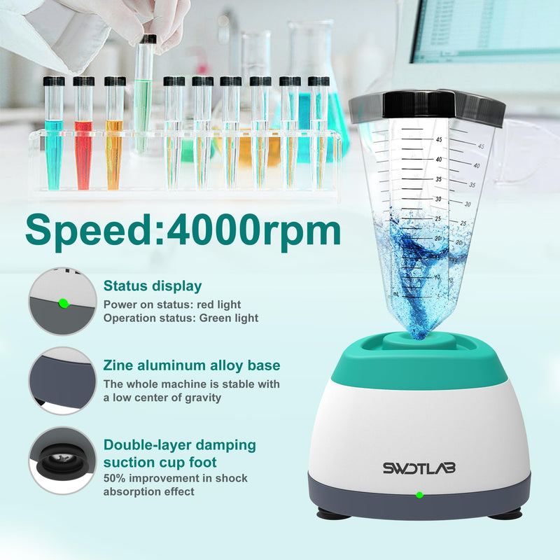 Vortex Mixer 4000rpm with Zinc Alloy Base, Nail Polish Shaker, Glue Shaker & Paint Mixer for Gel Polish Acrylic Paints Eyelash Adhesives Tattoo Ink Test Tubes, Green