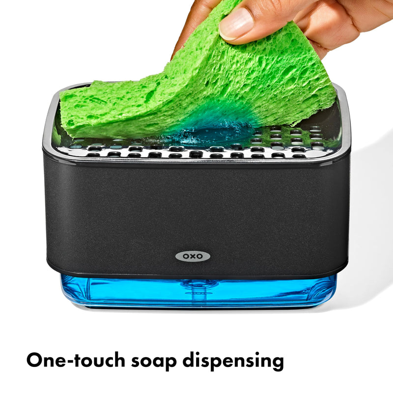OXO Good Grips Soap Dispensing Sponge Holder - Black Matte Black