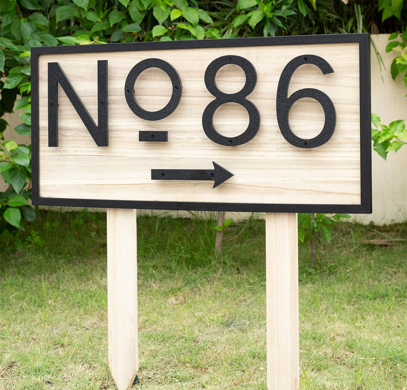 10 Inch Black House Numbers for Outside, Large Floating Home Address Numbers, Modern Outdoor House Number for Wall Street Garage Gate (1) 10 Inch Number 1