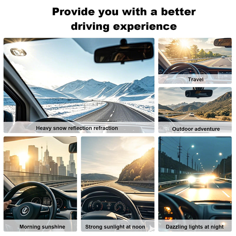 Sun Visor Extender for Car, Enhanced UV400 Anti-Glare, Adjustable Mount with PC Lens, Universal Car Anti-UV Polarized Sun Visor Extender Attachment, Anti-Snow Blind, Ensure Safe Driving