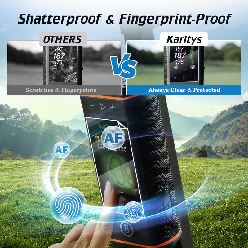 Karltys 2PCS Screen Protector for Bushnell Golf Wingman HD GPS Speaker | 4H HD Tool-Free Screen Cover Touchscreen Film [Anti-Glare & No Fingerprint]