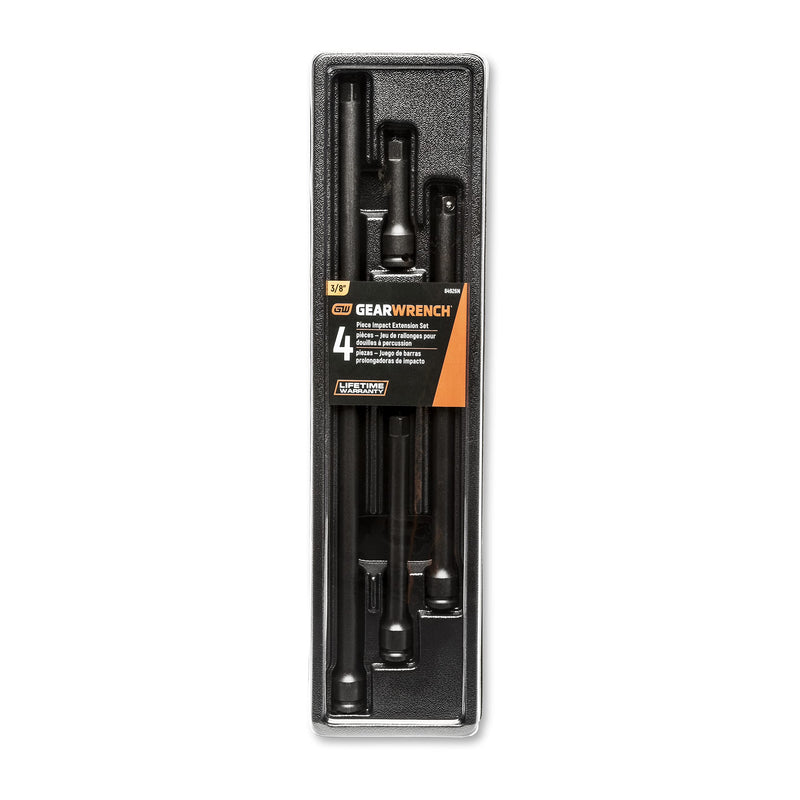GEARWRENCH 4 Pc. 3/8" Drive Impact Extension Set, 3", 6", 10" & 15" - 84926N 3", 6", 10" & 15"