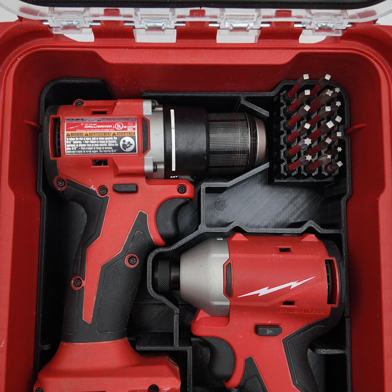 Drill Driver Organizer for Milwaukee M18 Combo Drill/Driver and Impact Set