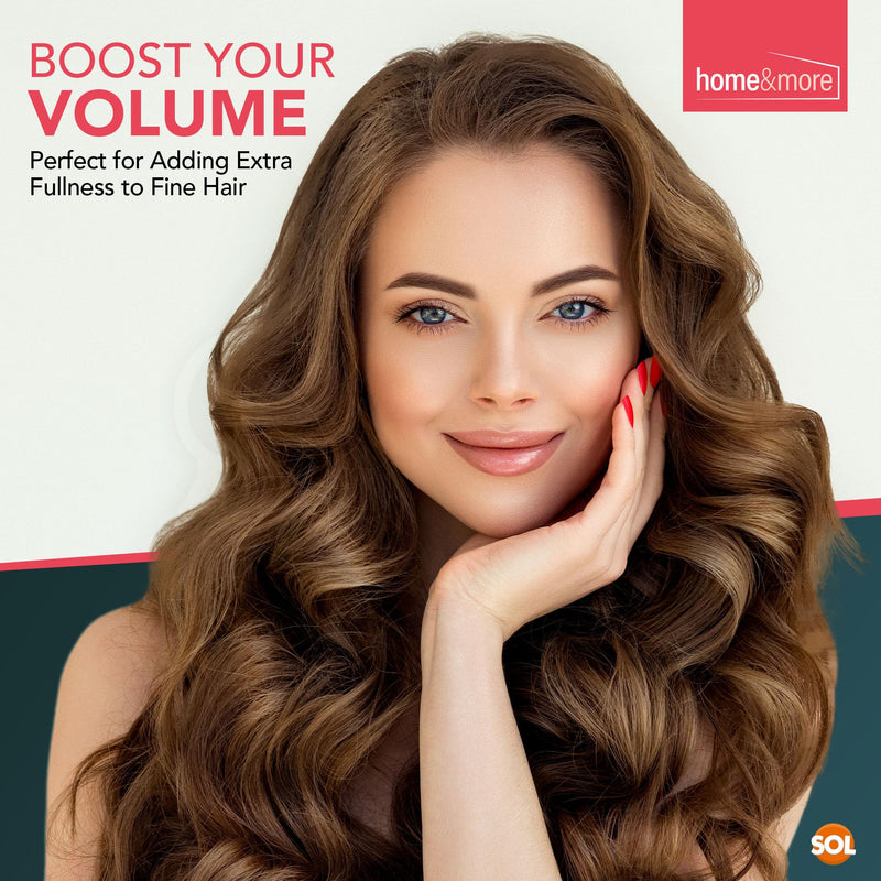 SOL 4pk Pink Self Grip Hair Rollers - Volume Boost Self Holding Rollers | Bouncy waves styling curlers that reduce heat damage, compact travel friendly for long and short hair