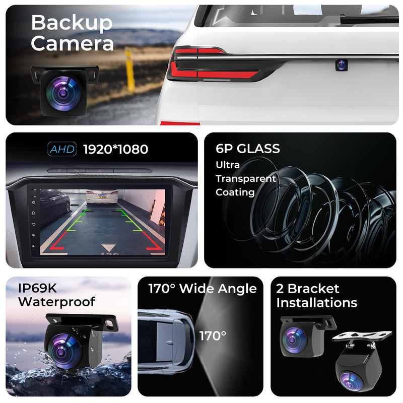 AHD 1080P Backup Camera for Car,170 Degree Wide Angle Rearview Reversing IP69K Waterproof Camera,Clear Night Vision Reverse Rear View Camera for Car Vehicle SUV RV Parking | Quality 170° Wide Angle Rear View IP69K Waterproof Protection HD Night Vision ...