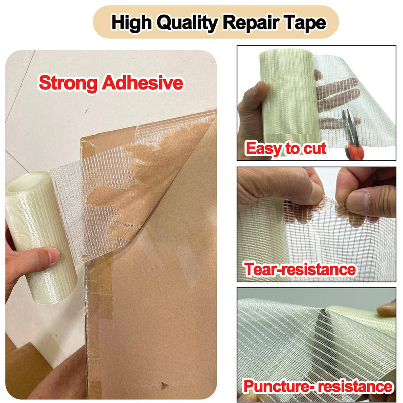 5IN* 39FT RV Awning Repair Tape, Tent Repair Tape, Boat Covers Repair Tape, Canvas Repair Tape, Tent Patch Kit, Waterproof Repair Tape for Tarp, Sail, Canopy, RV Cover