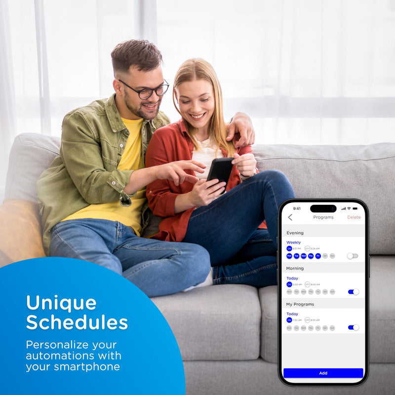 Enbrighten Vibe Outdoor Dual‑Outlet Wi‑Fi Matter Smart Plug, 2.4GHz, No Hub Required, Compatible with Alexa, Google Assistant and Apple HomeKit, Dual Grounded Plug‑in Outlets, 81912-TS1 Outdoor Dual-Outlet