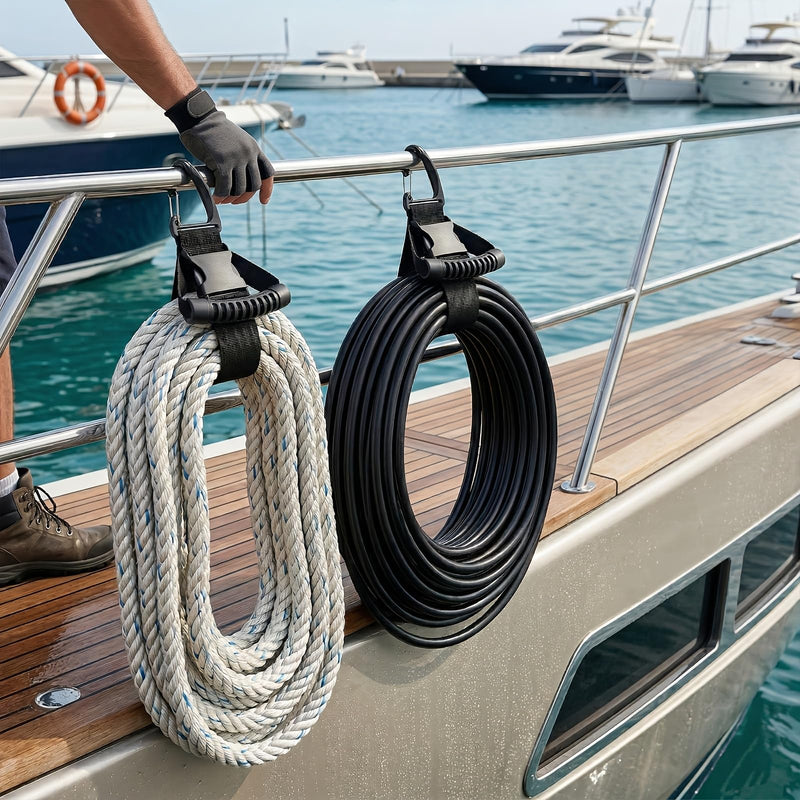 Garden Water Hose Holder Hanger, 22-Inch Moving Cable Organizer Straps with Handle & Buckle, 100LBS Load Capacity