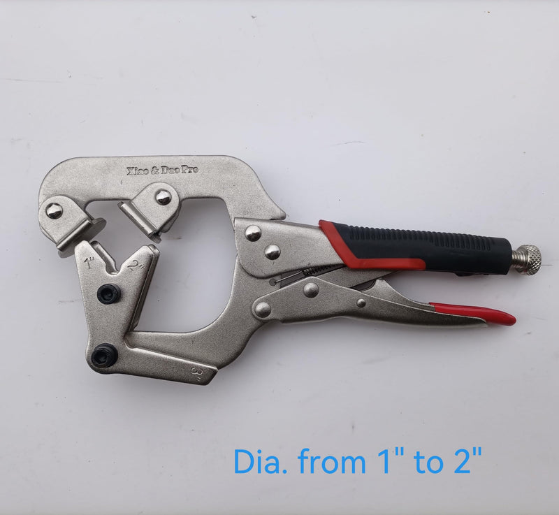 Xiao & Dao Pro 10" Locking Clamps with Swivel V-Typed Pads, Butt weld 2PCS | Butt Weld, 1PC 2-pack