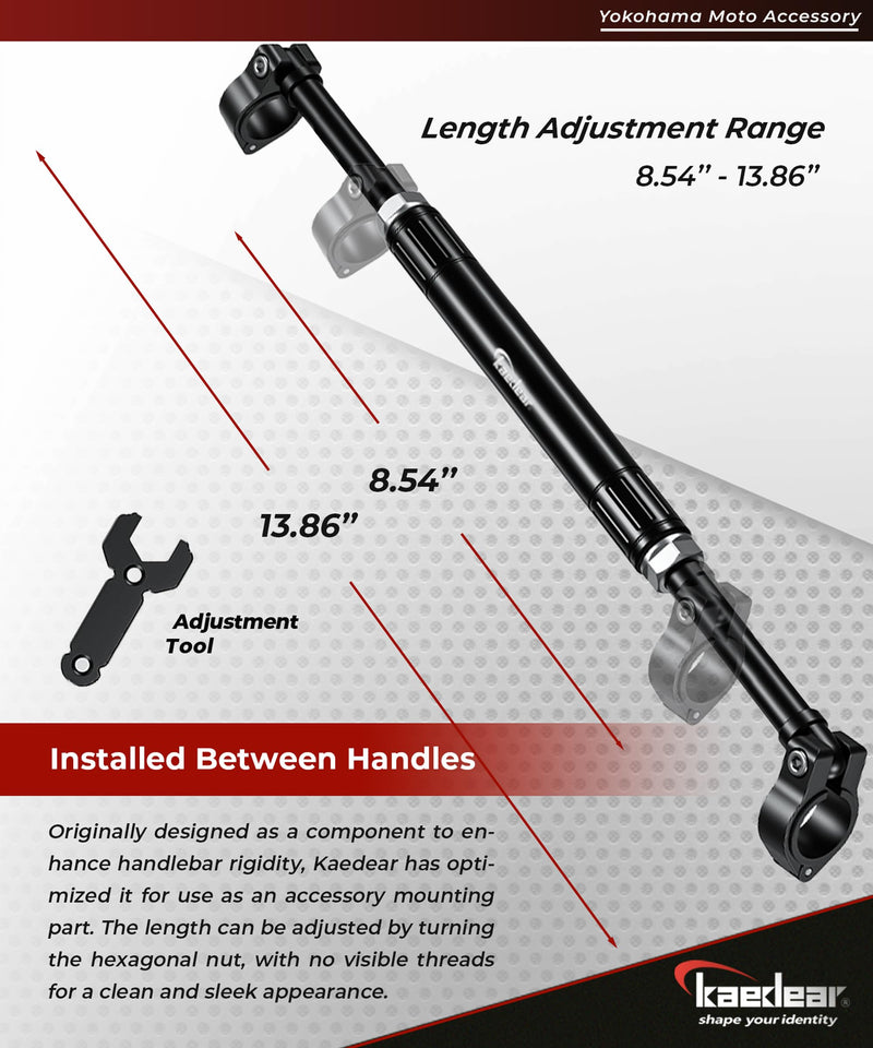 KDR-HB2 Handlebar Brace Bar Motorcycle Multi-Bar Adjustable Center Brace Aluminum Alloy