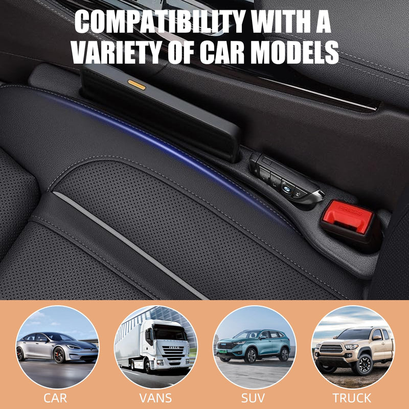 No Drop Seat Guard, Car Seat Gap Filler, Drop seat Gap fillers Between Seat and Console Stop Things from Dropping (Black) Black