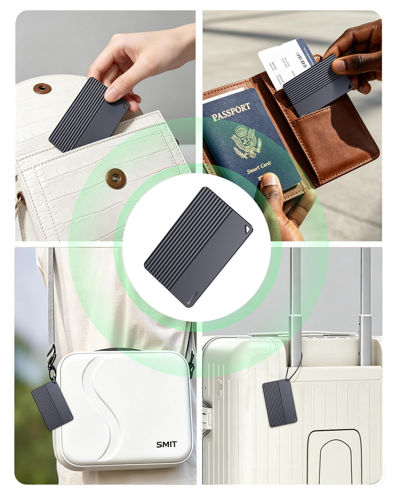 Wallet Tracker Card for Apple Find My, 5-Year Battery Bluetooth Item Finder for iPhone, Slim Smart Tracking Card for Wallet, Luggage, Passport, Purse, Backpack, iOS Only 1-PACK