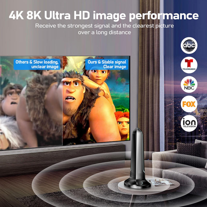 2026 Digital Antenna for Smart TV,5500+ Miles Range TV Antenna Indoor/Outdoor, Antennas for Local Channels