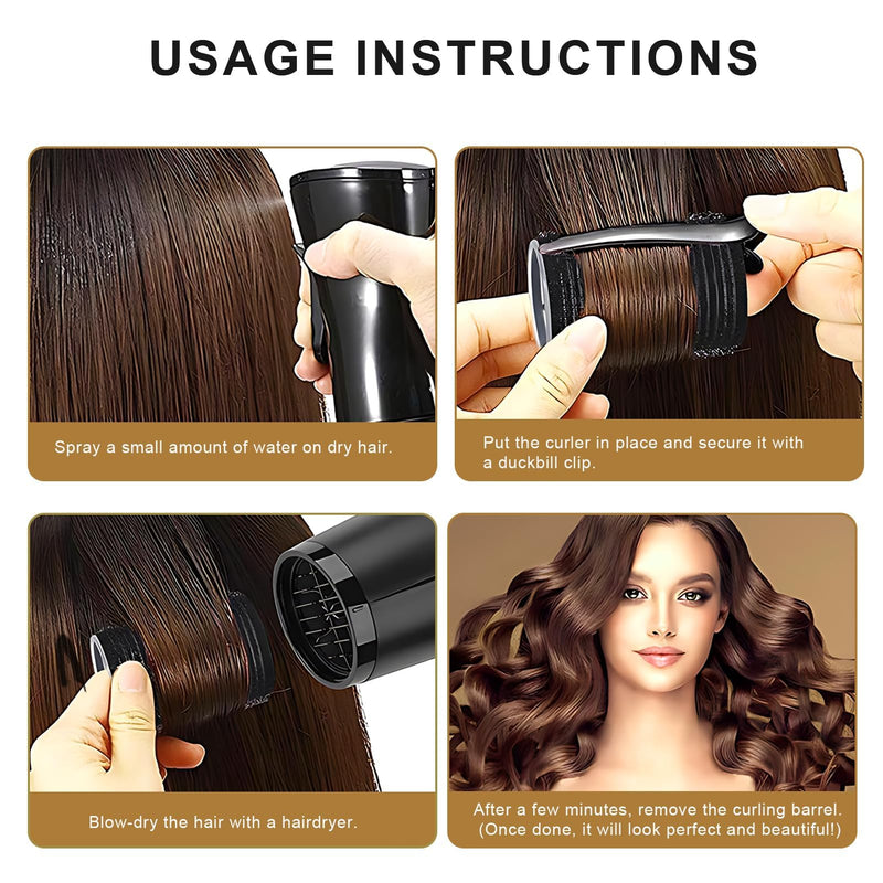 Premium Small Size Hair Rollers Set 20mm Self Grip Curlers for Short and Fine Hair, Includes 10 Rollers and 10 Clips, Ideal for DIY Styling and Salon Use No Heat Needed