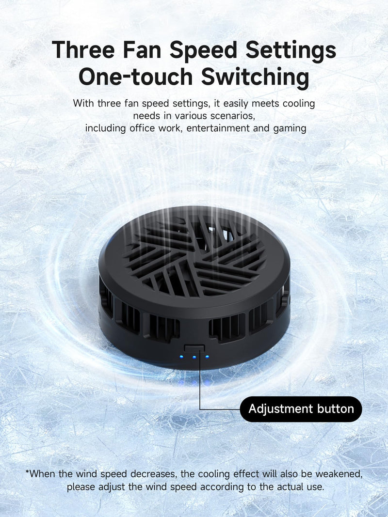 Hagibis Magnetic Cell Phone Cooler with 60W PD Fast Charging Port, Double-Sided Magnetic Semiconductor Cooling Fan, No Noise Phone Radiator for iPhone 17 16 15 Pro Max, Android, Tablet (Black) Black