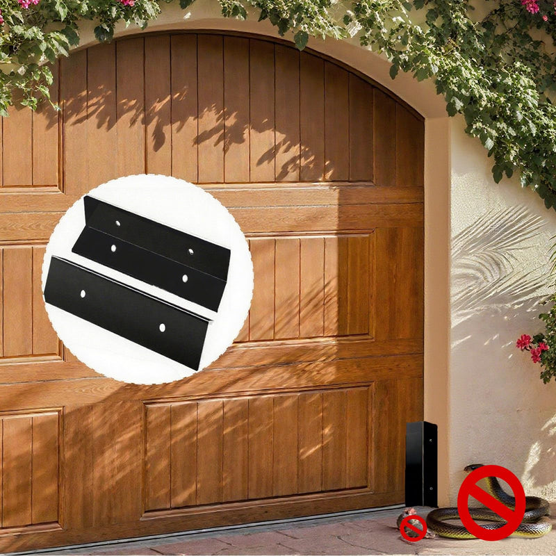 Garage Door Rodent Guard – Aluminum Mouse Snake Shield Plates – Rust-Proof Garage Bottom Corners – Universal Fit – Easy Install with Screws (4 Pack) 4 Pack